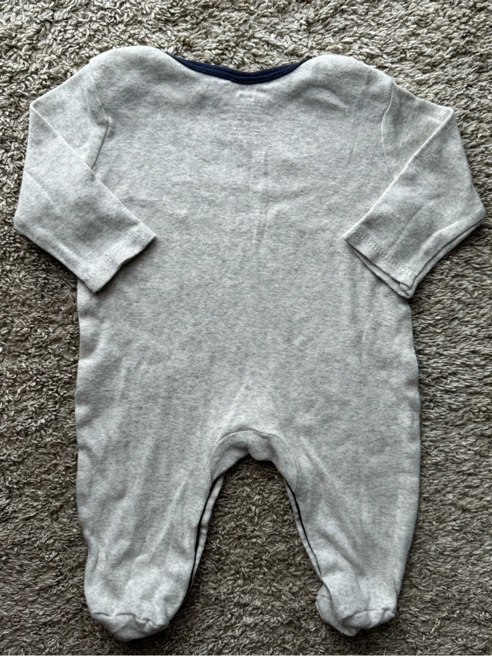 Bloomin’ Baby “I Am Easily A-Moosed” Footed Sleeper Gray Moose Pajamas 3-6M